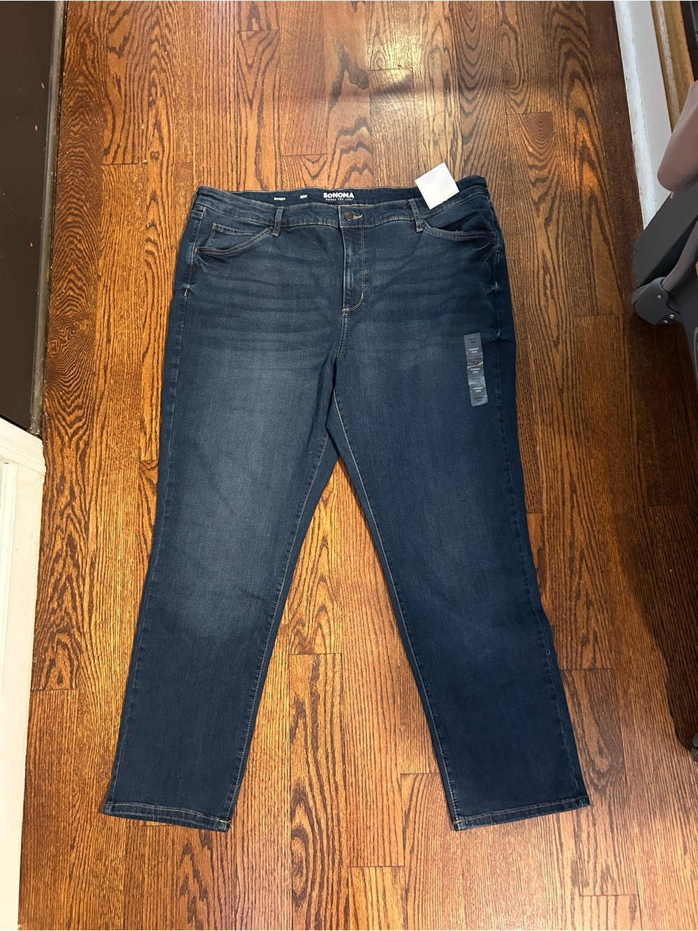 Sonoma Women’s Plus Dark Blue Straight Leg Jeans